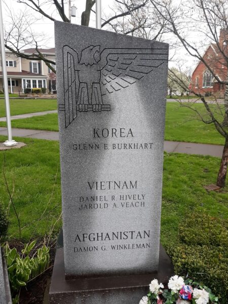 LOUDONVILLE WAR VETERANS MEMORIAL RIGHT STONE