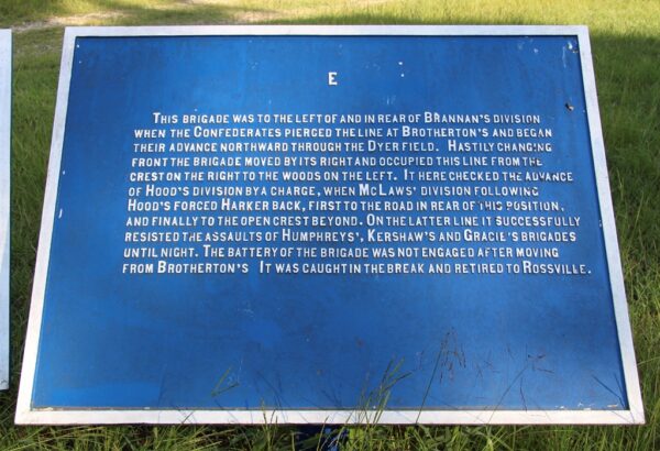 HARKER’S BRIGADE WAR MEMORIAL PLAQUE B