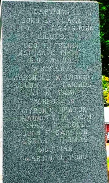 LUNENBURGH CIVIL WAR MEMORIAL STONE A