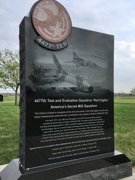 “RED EAGLE” 4477TH TEST AND EVALUATION SQUADRON MEMORIAL