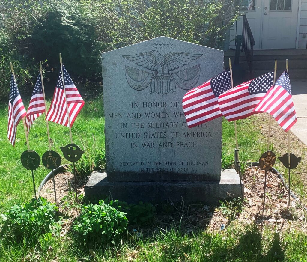 TOWN OF THURMAN VETERANS MEMORIAL FRONT