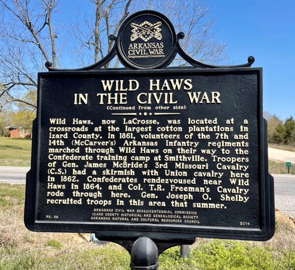 WILD HAWS IN THE CIVIL WAR MEMORIAL MARKER BACK