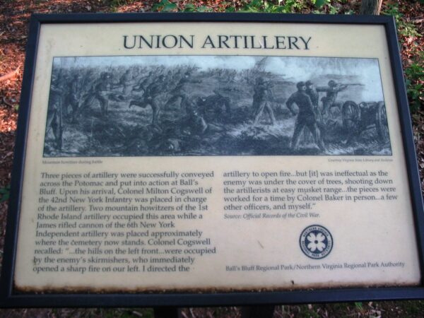 UNION ARTILLERY WAR MEMORIAL PLAQUE