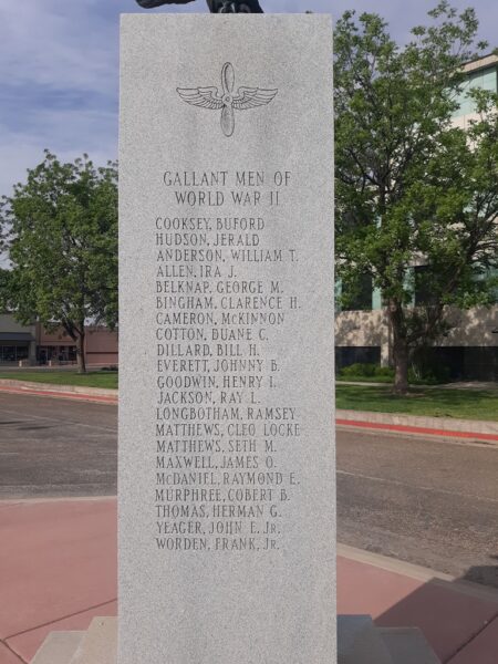 GAINES COUNTY WAR VETERANS MEMORIAL SIDE B
