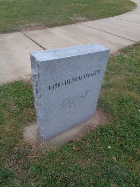 143RD ILLINOIS INFANTRY WAR MEMORIAL BACK