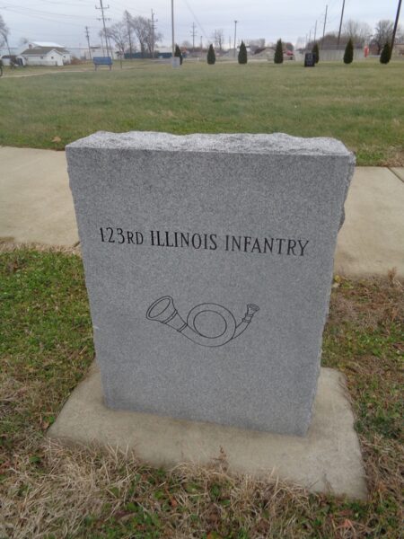 123RD ILLINOIS INFANTRY WAR MEMORIAL BACK