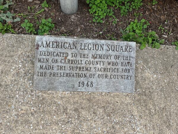 AMERICAN LEGION SQUARE MEMORIAL STONE