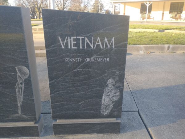 FREEDOM POST NO. 183 WAR VETERANS MEMORIAL RIGHT STONE