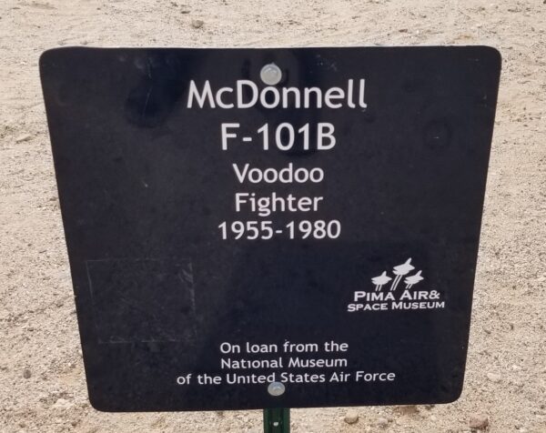MCDONNELL F-101B MEMORIAL AIRCRAFT PLAQUE