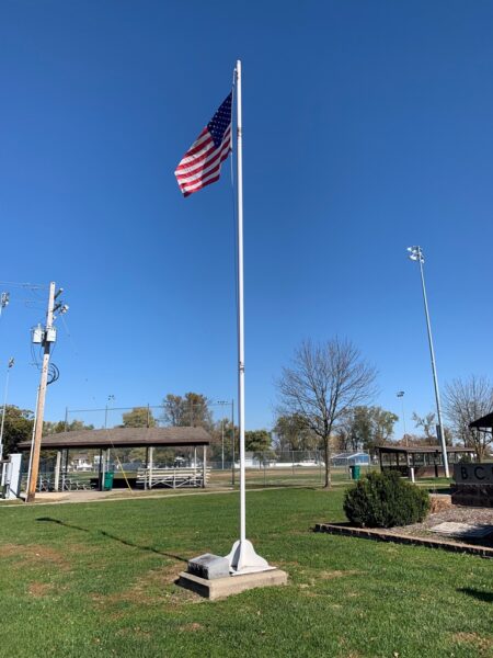 BECKEMEYER DRILL TEAM VETERANS MEMORIAL FLAGPOLE ON MURRAY STREET