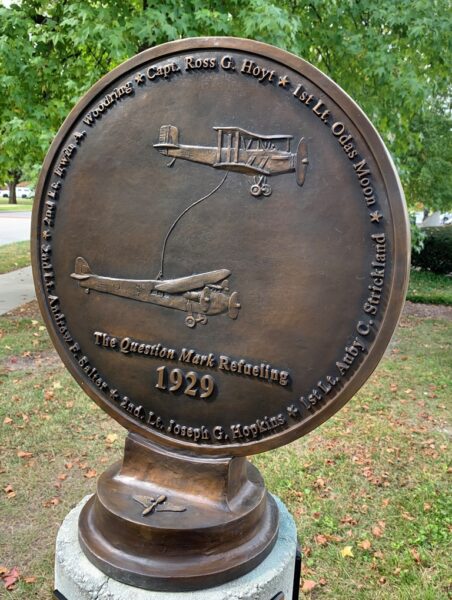 PIONEERS OF AERIAL REFUELING MEMORIAL MEDALLION BACK