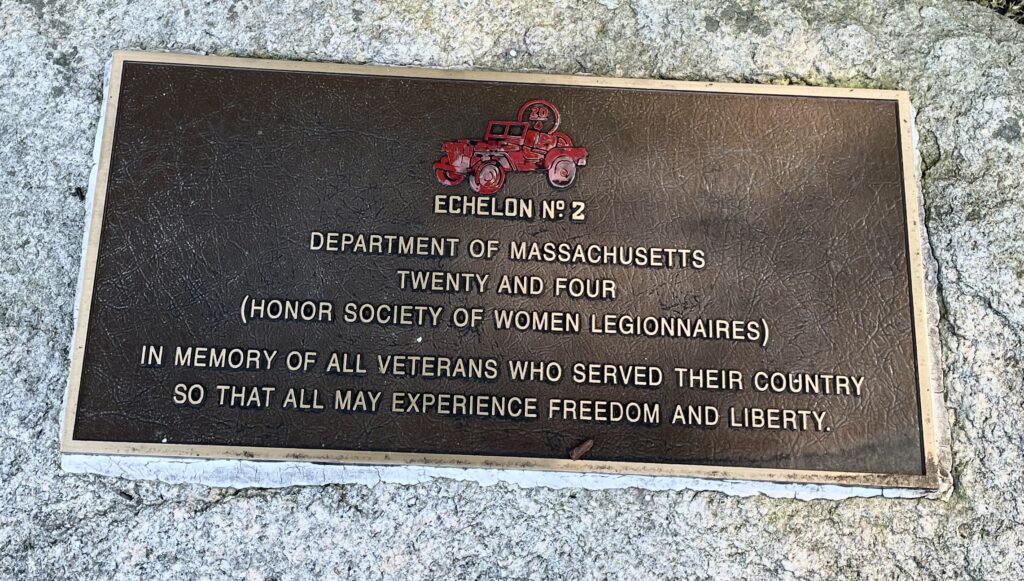 MASSACHUSETTS NATIONAL CEMETERY TWENTY AND FOUR MEMORIAL PLAQUE