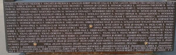 WILLIAMS COUNTY WORLD WAR II NARRATIVE MEMORIAL STONE V