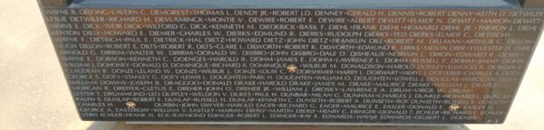WILLIAMS COUNTY WORLD WAR II NARRATIVE MEMORIAL STONE D
