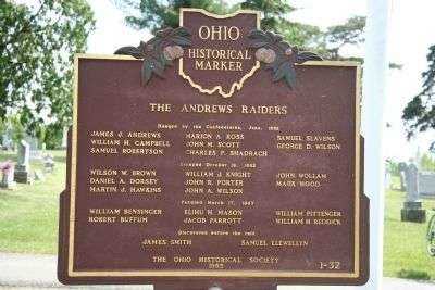 THE ANDREWS RAIDERS MEMORIAL MARKER