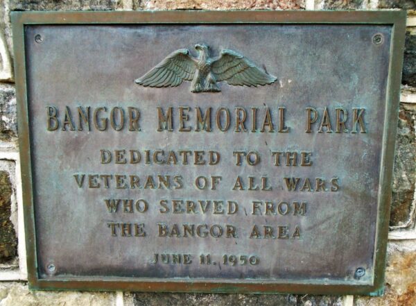 BANGOR MEMORIAL PARK PLAQUE