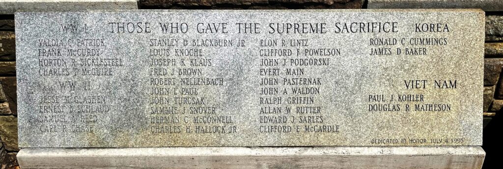 NORTH BRANCH VETERANS MEMORIAL STONE B