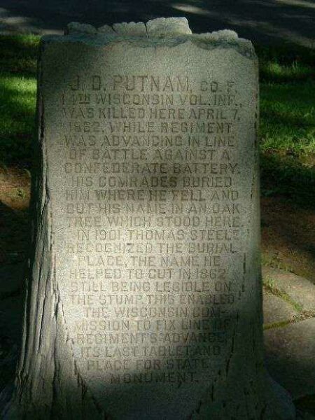 J.D. PUTNAM WAR MEMORIAL BACK