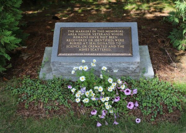 NEW HAMPSHIRE STATE VETERANS CEMETERY VETERANS WHOSE REMAINS HAVE NOT BEEN RECOVERED MEMORIAL