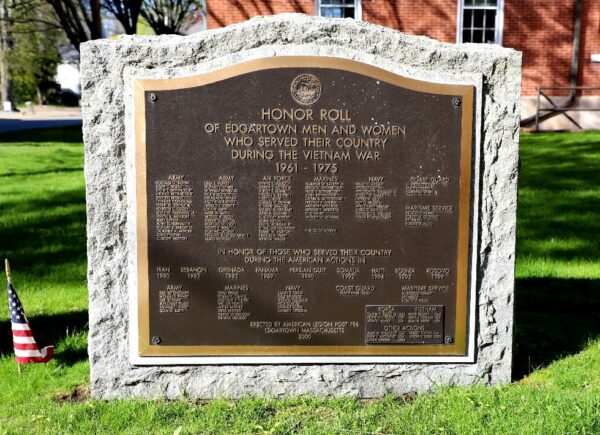 EGARTOWN VIETNAM WAR MEMORIAL PLAQUE