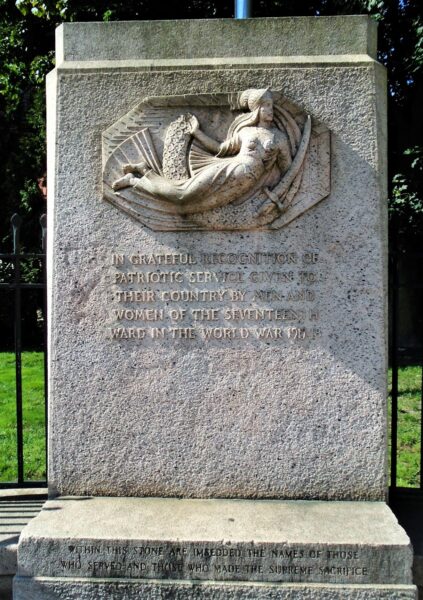 SEVENTEENTH WARD WORLD WAR MEMORIAL STONE
