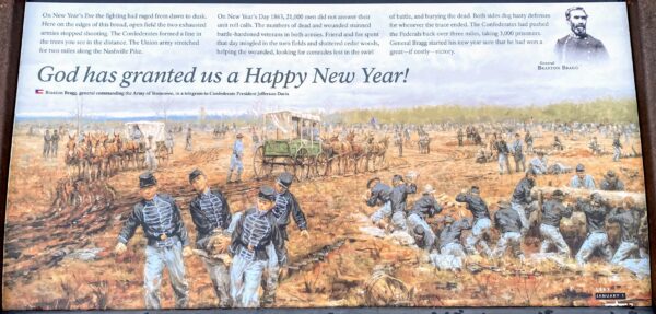 GOD HAS GRANTED US A HAPPY NEW YEAR! WAR MEMORIAL PANEL