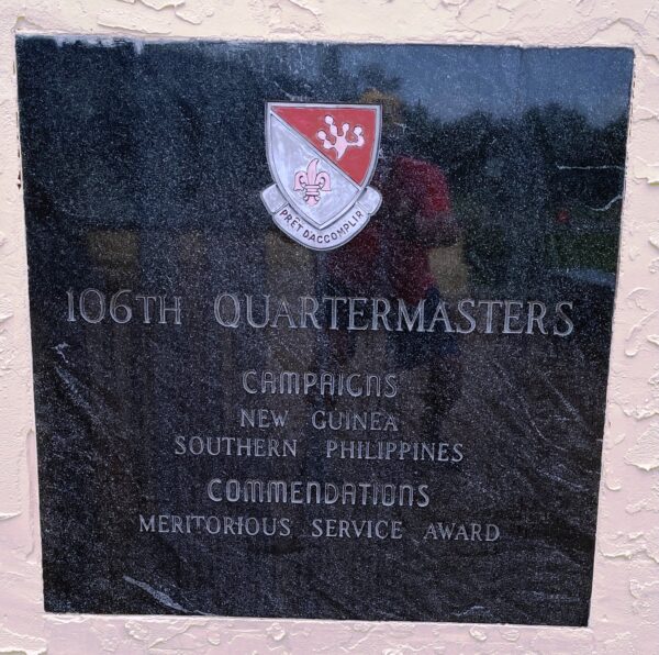 FLORIDA REGIMENTAL MEMORIAL PLAQUE E
