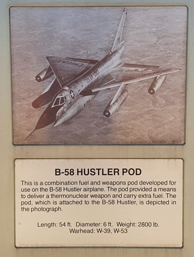 B-58 HUSTLER POD MEMORIAL PLAQUE