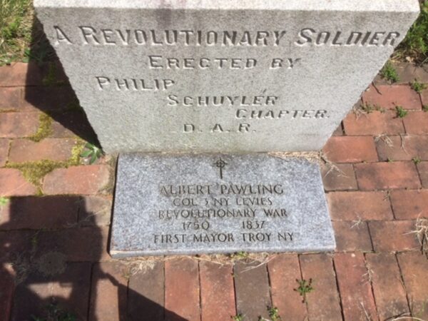 COL. ALBERT PAWLING REVOLUTIONARY SOLDIER MEMORIAL CEMETERY STONE