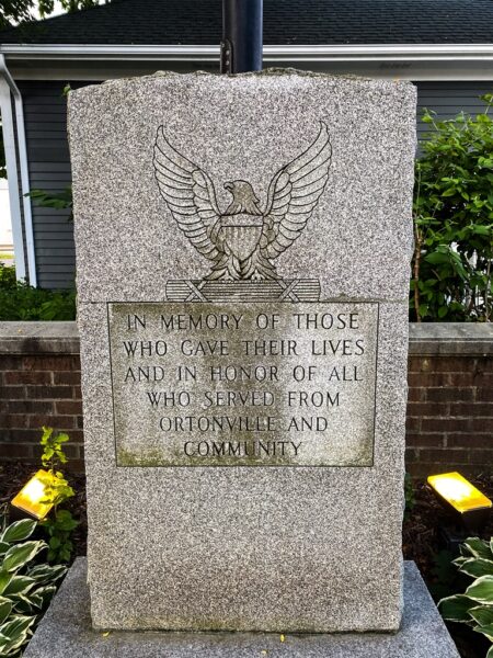 ORTONVILLE AND COMMUNITY VETERANS MEMORIAL