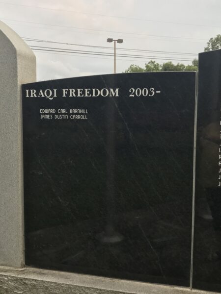 CARROLL COUNTY WAR MEMORIAL STONE G