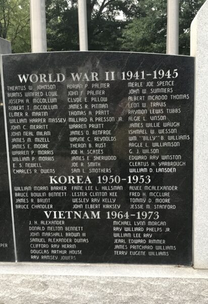 CARROLL COUNTY WAR MEMORIAL STONE F