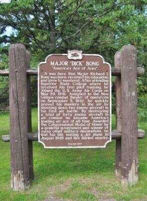 MAJOR “DICK” BONG MEDAL OF HONOR MEMORIAL MARKER