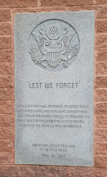 SALISBURY “LEST WE FORGET” VETERANS MEMORIALSTONE