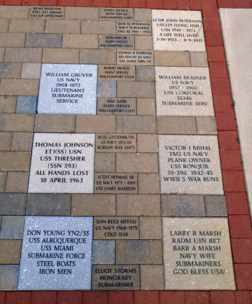 MARK 14 TORPEDO, MODEL SA, SERIAL 1091 MEMORIAL BRICKS AND PAVERS