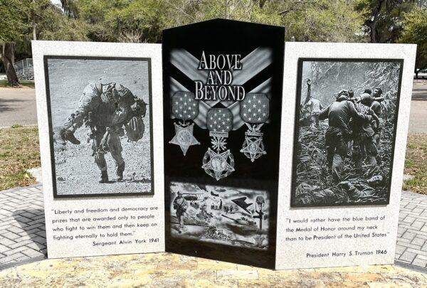 HILLSBOROUGH COUNTY MEDAL OF HONOR WAR MEMORIAL BACK