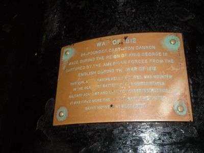 WAR OF 1812 CANNON TROPHY POINT MEMORIAL PLAQUE