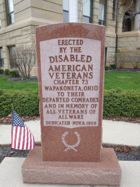 DISABLED AMERICAN VETERANS CHAPTER 73 ALL WAR VETERANS MEMORIAL