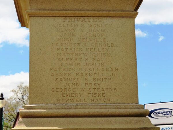 TOWN OF WOONSOCKET GREAT REBELLION MEMORIAL SIDE C