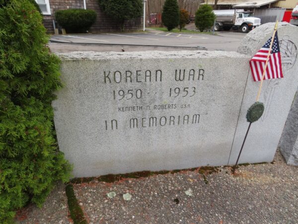 PLAINVILLE WAR VETERANS MEMORIAL STONE A