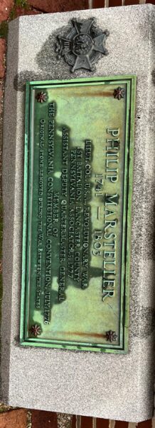 PHILIP MARSTELLER REVOLUTIONARY WAR SOLDIER MEMORIAL PLAQUE