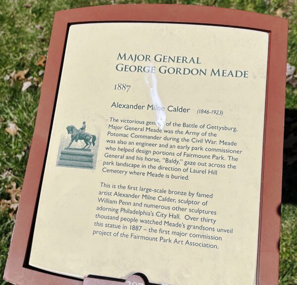 MAJOR GENERAL GEORGE GORDON MEADE MEMORIAL EQUESTRIAN PLAQUE