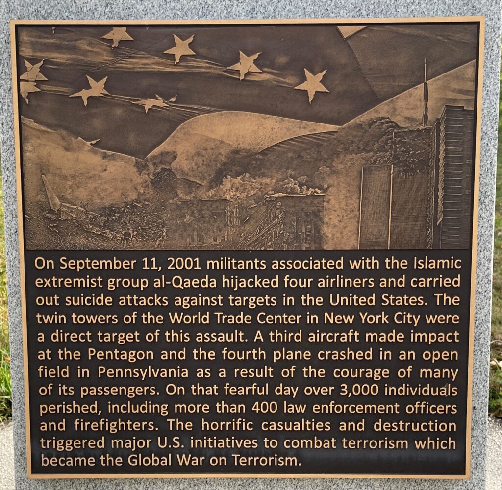 LAKELAND SEPTEMBER 11, 2001 MEMORIAL PLAQUE