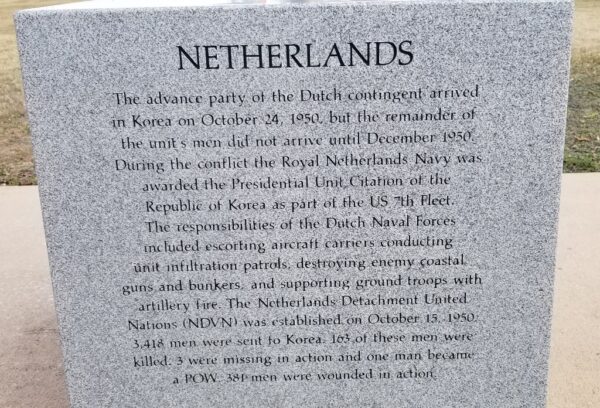 NETHERLANDS KOREAN WAR MEMORIAL