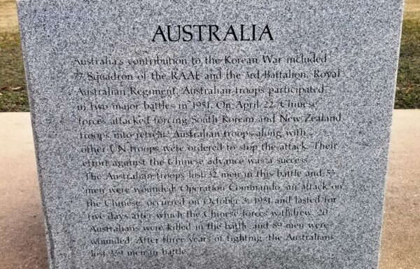 AUSTRALIA KOREAN WAR MEMORIAL