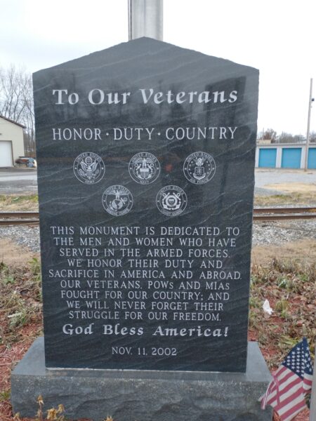 TO OUR VETERANS MEMORIAL