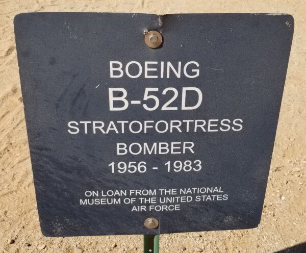BOEING B-52D STRATOFORTRESS MEMORIAL PLAQUE