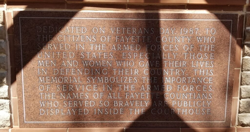 FAYETTE COUNTY, TX VETERANS MEMORIAL STONE B