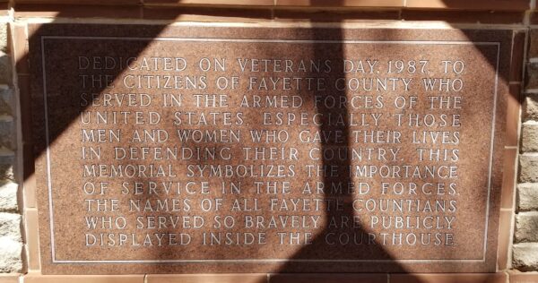 FAYETTE COUNTY, TX VETERANS MEMORIAL STONE B