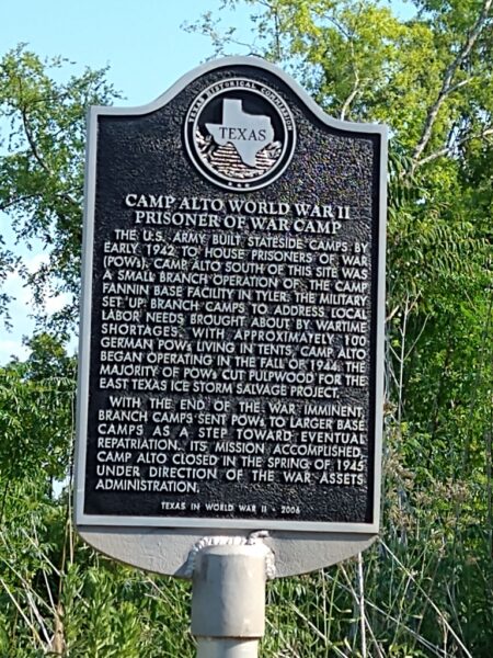 CAMP ALTO, WORLD WAR II PRISONERS OF WAR CAMP MEMORIAL MARKER
